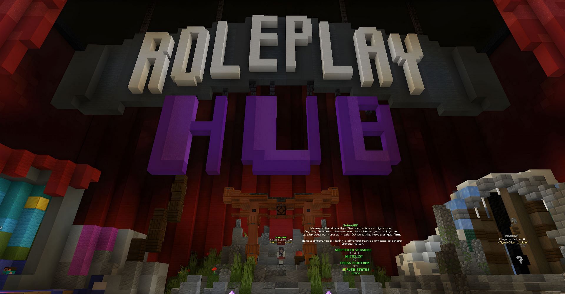 Roleplay Hub is a fantastic roleplay server (Image via Mojang)